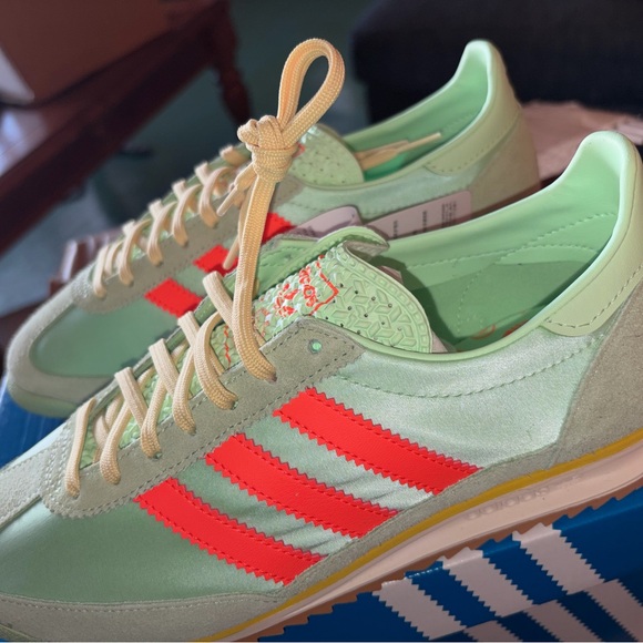 adidas Shoes - Adidas SL 72 OG - soft neon green/yellow and neon orange stripes
